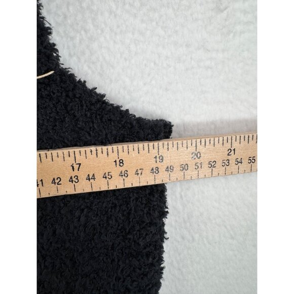 SKIMS Cozy Knit‎ Tank Black fuzzy soft onyx lounge sz 4X/5X - Picture 6 of 7